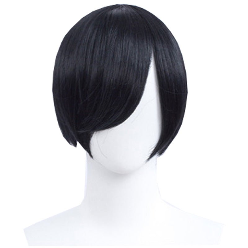 30cm Short Straight Black Men General Anime Cosplay Wigs - lemailwigs