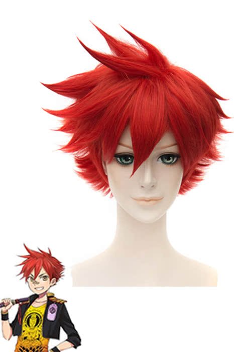 30cm Short Touken Ranbu Online Aizenkunitoshi Red Cosplay Wig - lemailwigs