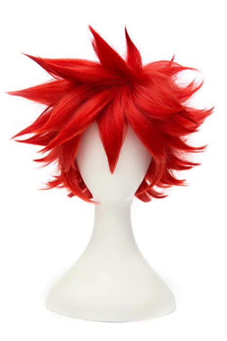 30cm Short Touken Ranbu Online Aizenkunitoshi Red Cosplay Wig - lemailwigs