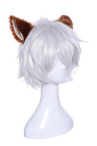 30cm White Silver Cosplay Wigs With Furry Ear - lemailwigs