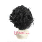 35cm Short John Snow Curly Black Cosplay Wigs - lemailwigs