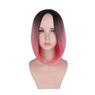 4 Colors Short Green Pink Grey Ombre Trendy Wigs For Women - lemailwigs