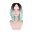 4 Colors Short Green Pink Grey Ombre Trendy Wigs For Women - lemailwigs