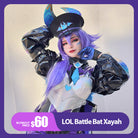 【48HR SHIP】L-email Wig LOL Battle Bat Xayah Cosplay Costume Costume