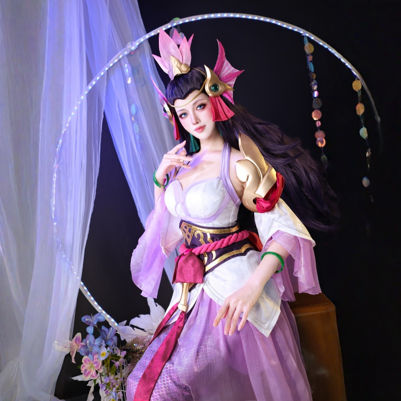 【48HR SHIP】L-email Wig League of Legends Splendid Staff Nami Cosplay Costume