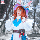 【48HR SHIP】 LOL League of Legends Aurora Christmas Cosplay Costume And Wig Kit - lemailwigs