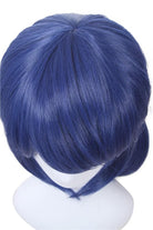 【48HR SHIP】Anime Medium Long Dark Blue Synthetic Hair Straight Cosplay Wigs - lemailwigs