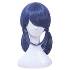 【48HR SHIP】Anime Medium Long Dark Blue Synthetic Hair Straight Cosplay Wigs - lemailwigs