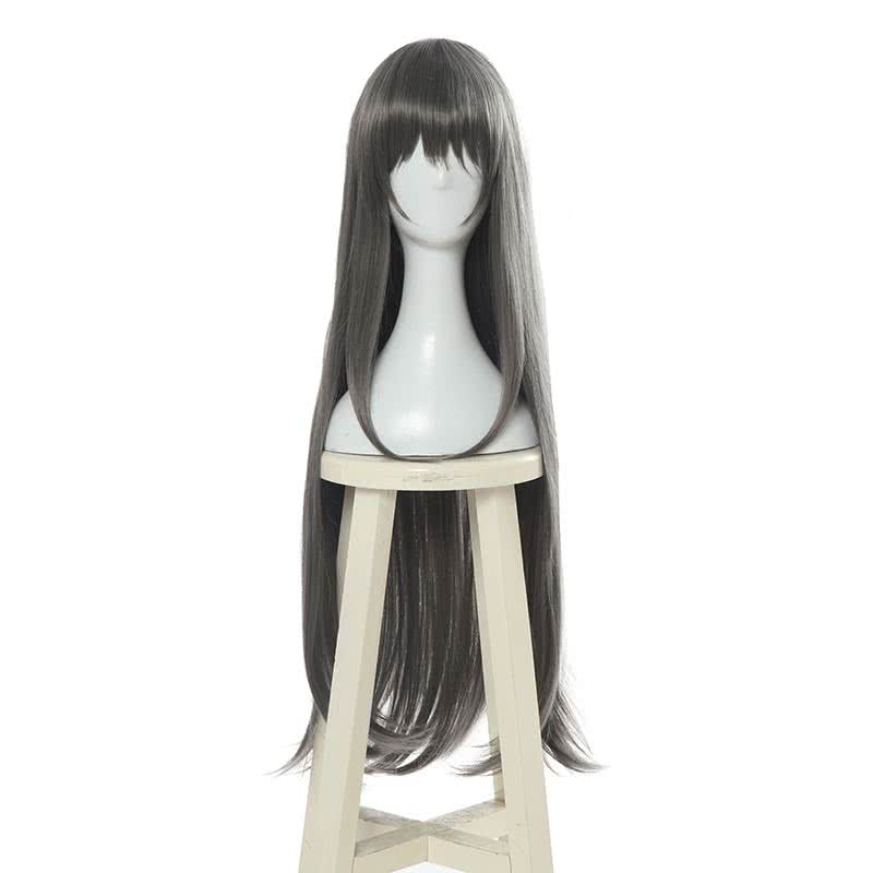 【48HR SHIP】Anime Seishun Buta Yarou wa Bunny Girl Senpai no Yume wo Minai Sakurajima Mai Dark Gray Cosplay Wigs - lemailwigs