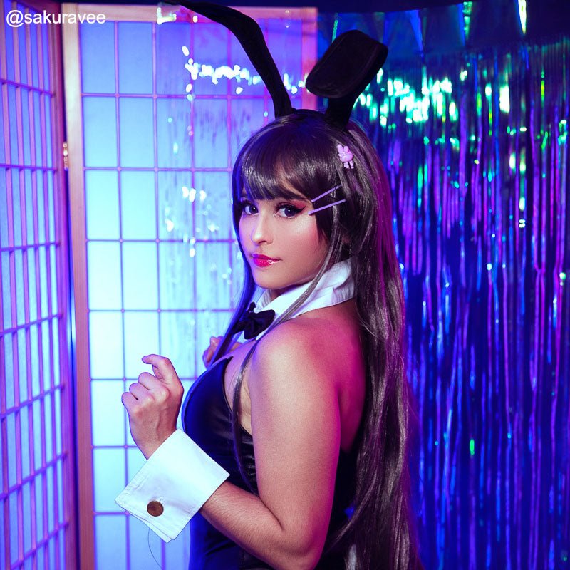 【48HR SHIP】Anime Seishun Buta Yarou wa Bunny Girl Senpai no Yume wo Minai Sakurajima Mai Dark Gray Cosplay Wigs - lemailwigs