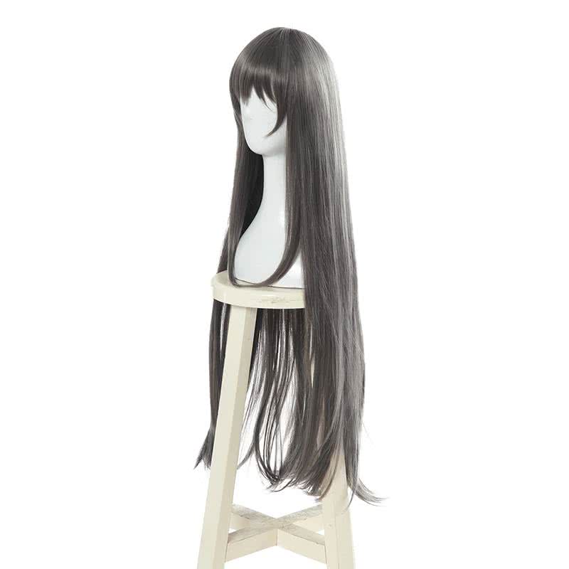 【48HR SHIP】Anime Seishun Buta Yarou wa Bunny Girl Senpai no Yume wo Minai Sakurajima Mai Dark Gray Cosplay Wigs - lemailwigs