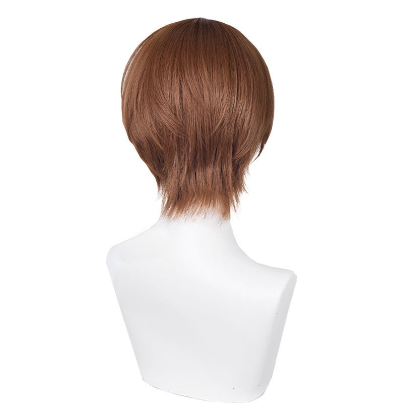 【48HR SHIP】Death Note Light Yagami Short Brown Halloween Cosplay Wig - lemailwigs