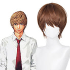 【48HR SHIP】Death Note Light Yagami Short Brown Halloween Cosplay Wig - lemailwigs