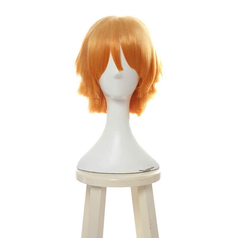 【48HR SHIP】Demon Slayer / Kimetsu no Yaiba Agatsuma Zenitsu Short Orange Gradient Men Cosplay Wigs - lemailwigs