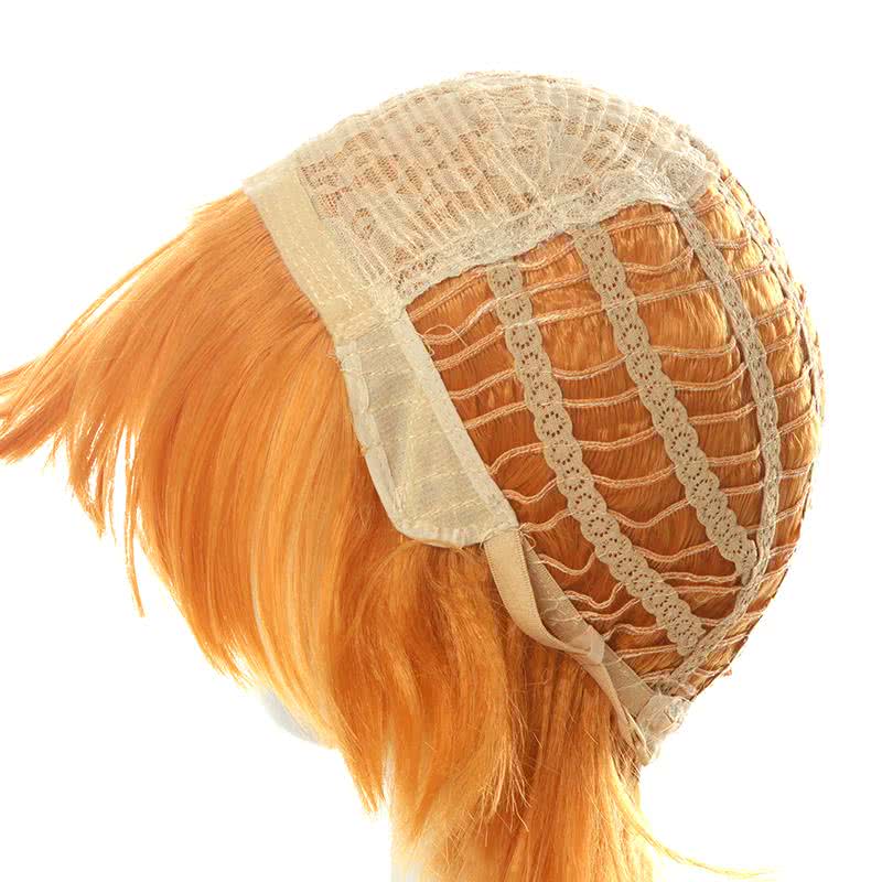 【48HR SHIP】Demon Slayer / Kimetsu no Yaiba Agatsuma Zenitsu Short Orange Gradient Men Cosplay Wigs - lemailwigs