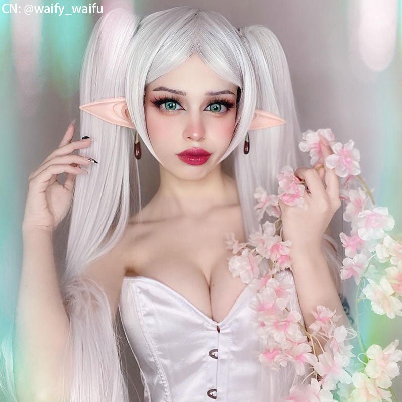 【48HR SHIP】Frieren: Beyond Journey's End Frieren White Cosplay Wig - lemailwigs