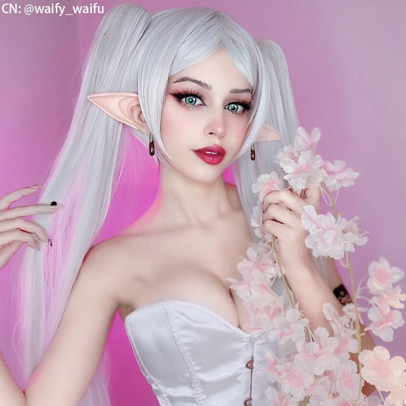 【48HR SHIP】Frieren: Beyond Journey's End Frieren White Cosplay Wig - lemailwigs