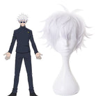 【48HR SHIP】Jujutsu Kaisen High School Satoru Gojo Short Grey Cosplay Wig - lemailwigs