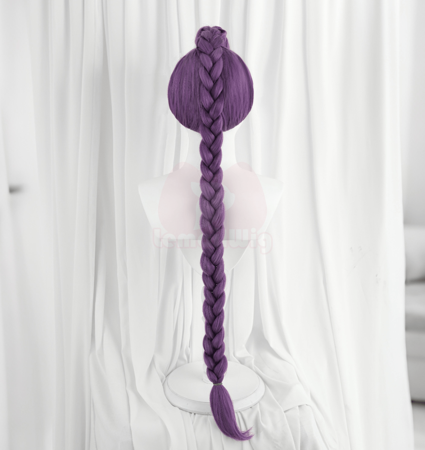 【48HR SHIP】L - email Wig Anime Movie Kpop Demon Hunter Songs Rumi Purple 100cm Long Braid Stage Cosplay Wig Group Idol - lemailwigs
