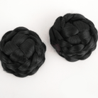 【48HR SHIP】L - email Wig Anime Movie Kpop Demon Hunter Zoey Short Black Hair Double Buns Stage Cosplay Wig Group Idol - lemailwigs