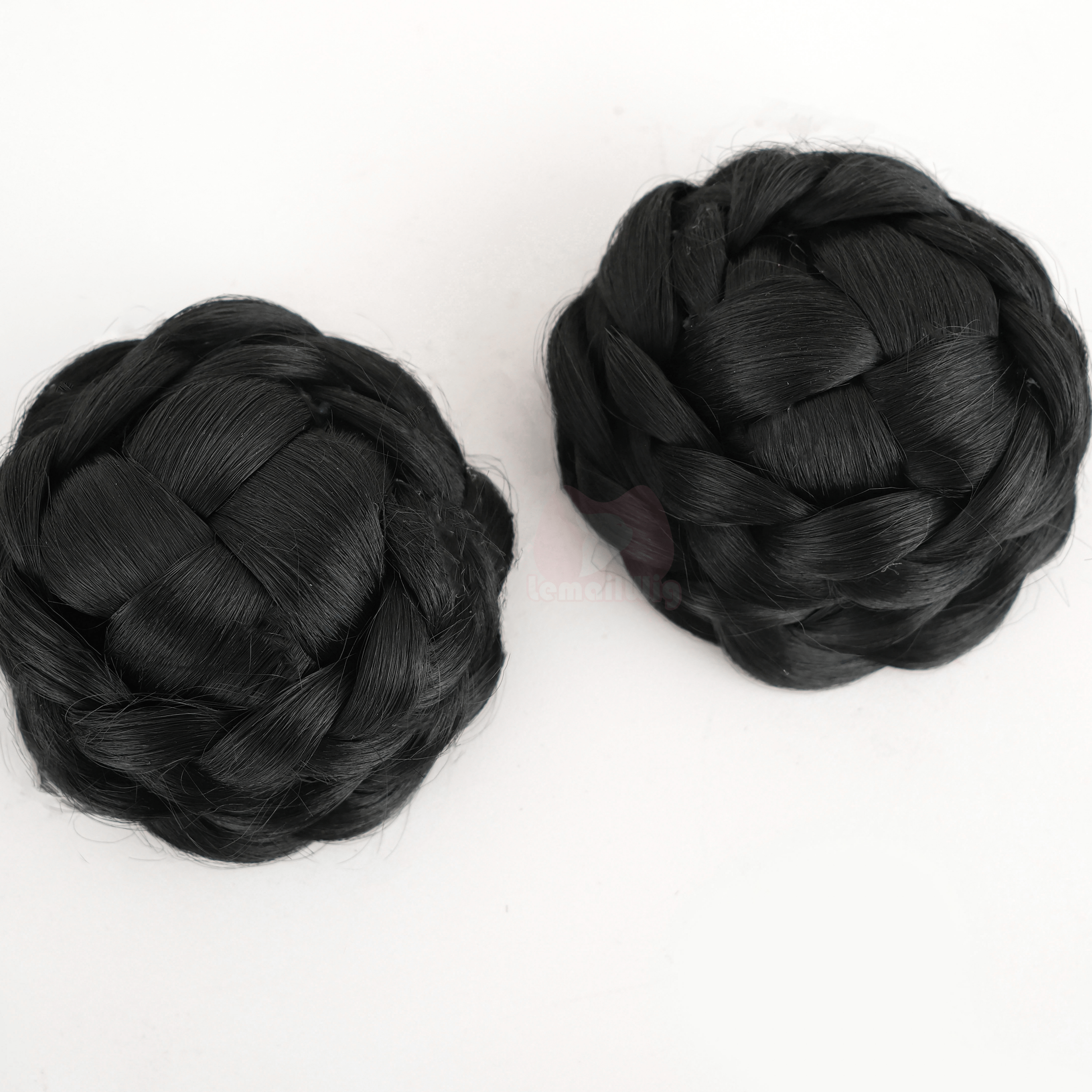 【48HR SHIP】L - email Wig Anime Movie Kpop Demon Hunter Zoey Short Black Hair Double Buns Stage Cosplay Wig Group Idol - lemailwigs