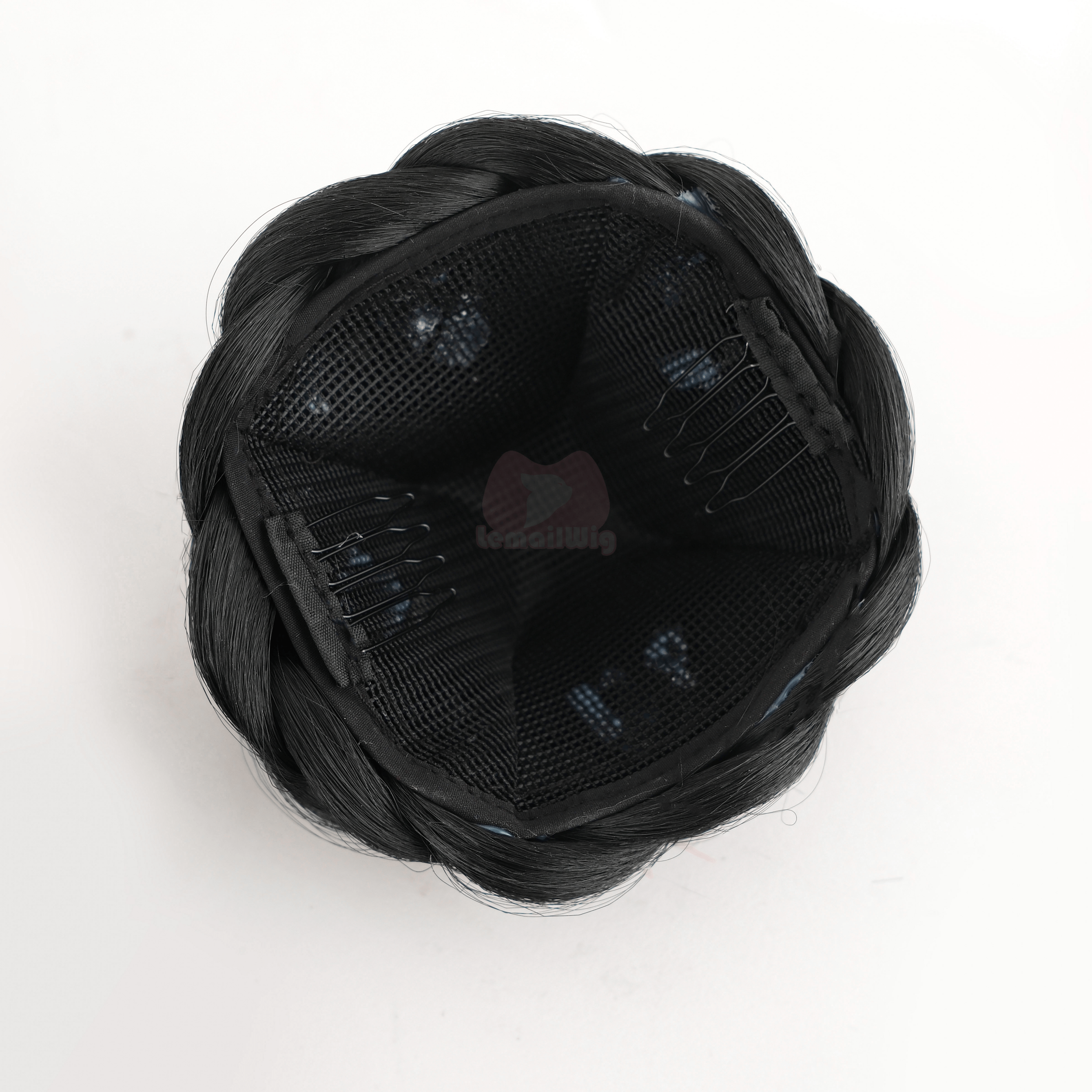 【48HR SHIP】L - email Wig Anime Movie Kpop Demon Hunter Zoey Short Black Hair Double Buns Stage Cosplay Wig Group Idol - lemailwigs