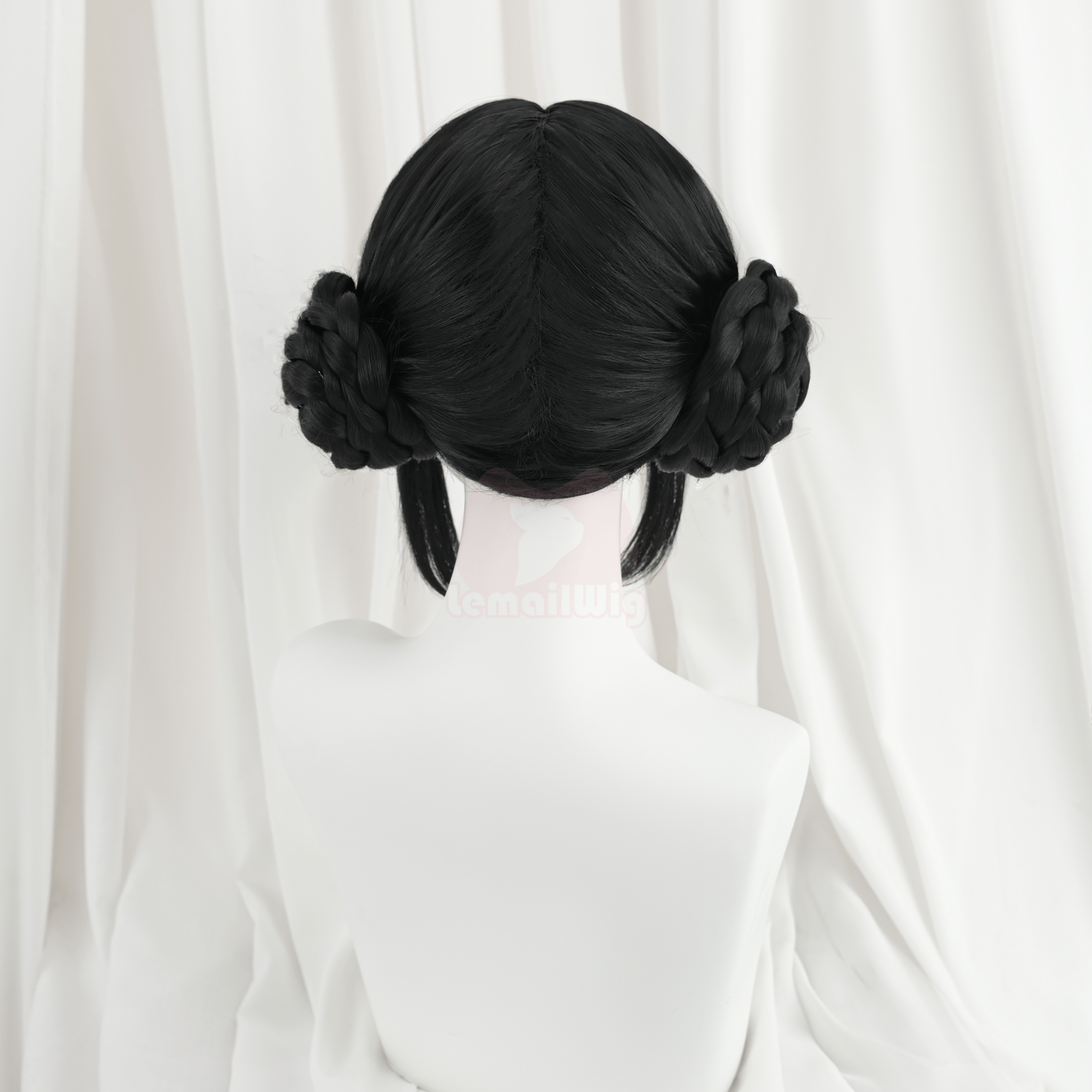 【48HR SHIP】L - email Wig Anime Movie Kpop Demon Hunter Zoey Short Black Hair Double Buns Stage Cosplay Wig Group Idol - lemailwigs