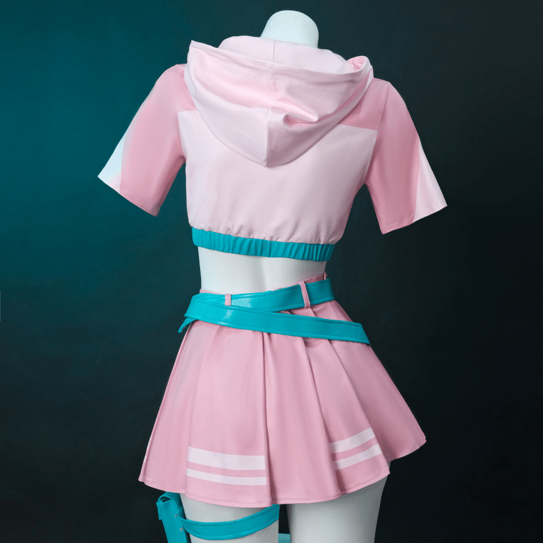 【48HR SHIP】L - email Wig Exclusive Fortnite Neko Hatsune Miku Pink Cosplay Costume - lemailwigs
