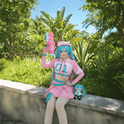 【48HR SHIP】L - email Wig Exclusive Fortnite Neko Hatsune Miku Pink Cosplay Costume - lemailwigs