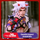 【48HR SHIP】L - email Wig Genshin Impact Arataki Itto Cosplay Costume And Wig - lemailwigs