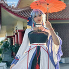 【48HR SHIP】L - email Wig Genshin Impact Ganyu Hanfu Cosplay Costume - lemailwigs