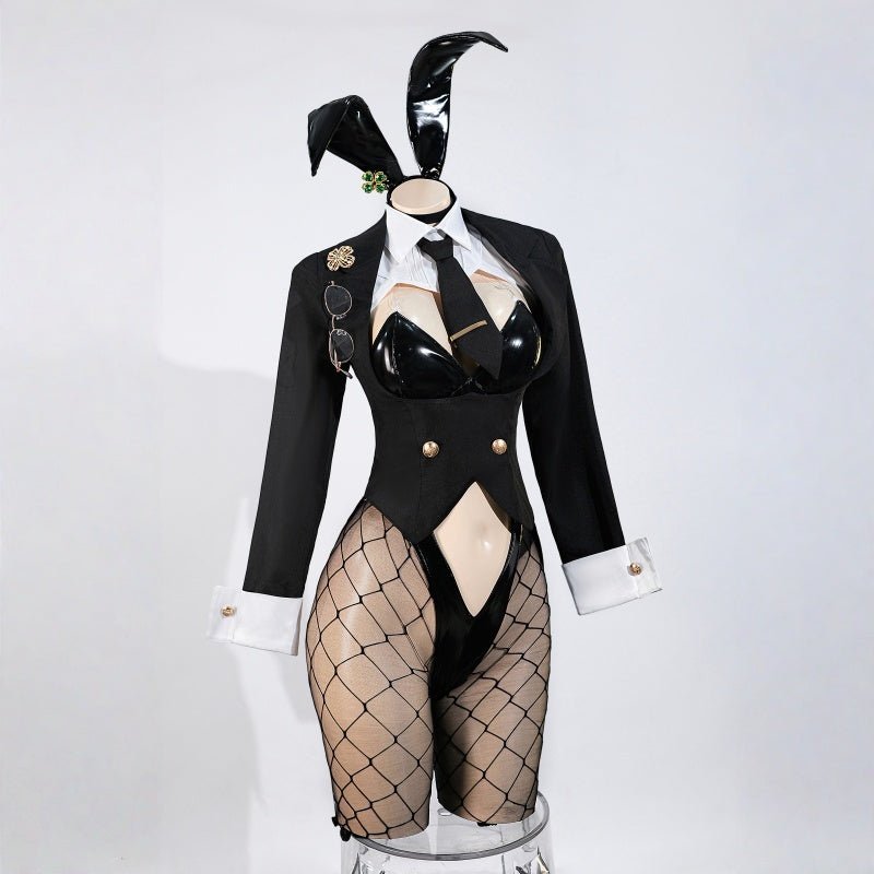 【48HR SHIP】L - email Wig Goddess of Victory: Nikke Ade: Agent Bunny Bobysuit Cosplay Costume - lemailwigs