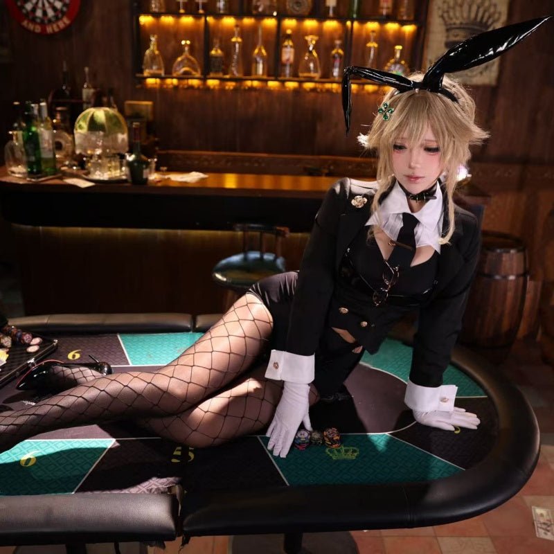 【48HR SHIP】L - email Wig Goddess of Victory: Nikke Ade: Agent Bunny Bobysuit Cosplay Costume - lemailwigs