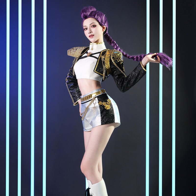 【48HR SHIP】L - email Wig Huntrix Kpop Demon Hunter Rumi Black Golden Cosplay Full Set - lemailwigs