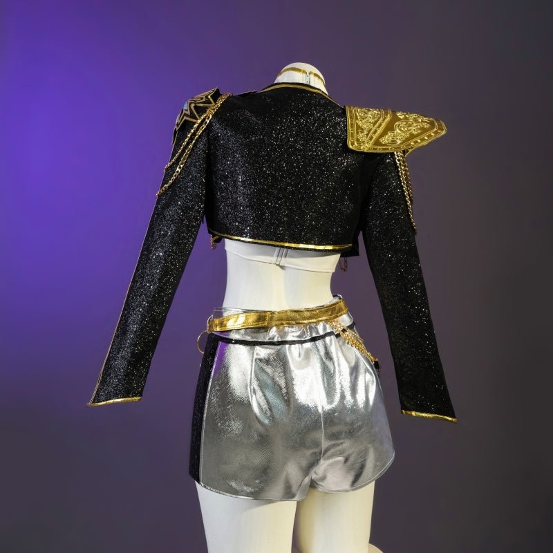 【48HR SHIP】L - email Wig Huntrix Kpop Demon Hunter Rumi Black Golden Cosplay Full Set - lemailwigs