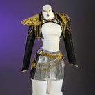 【48HR SHIP】L - email Wig Huntrix Kpop Demon Hunter Rumi Black Golden Cosplay Full Set - lemailwigs