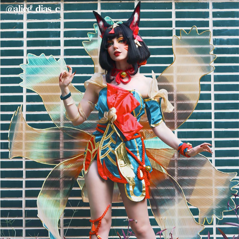 LOL After Hours Spirit Blossom Springs Ahri Cosplay Full Set