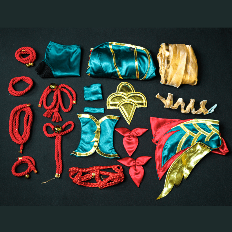 L - email Wig League of Legends After Hours Spirit Blossom Springs Ahri Cosplay Costume And Wig Full Set - lemailwigs