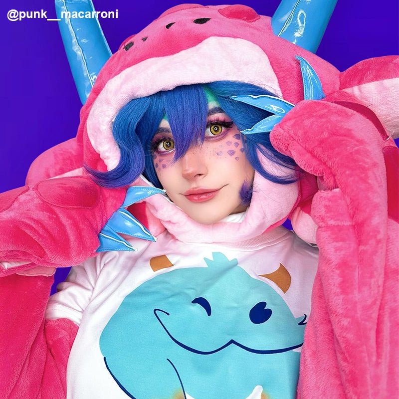 【48HR SHIP】L - email Wig League of Legends Cosplayer Neeko Cosplay Outfit - lemailwigs