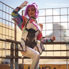 【48HR SHIP】L - email Wig LOL Battle Dove Seraphine Cosplay Costume - lemailwigs