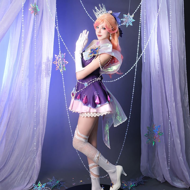 【48HR SHIP】L - email Wig LOL League of Legends Prestige Crystal Rose Lux Cosplay Costume Wig Kit - lemailwigs