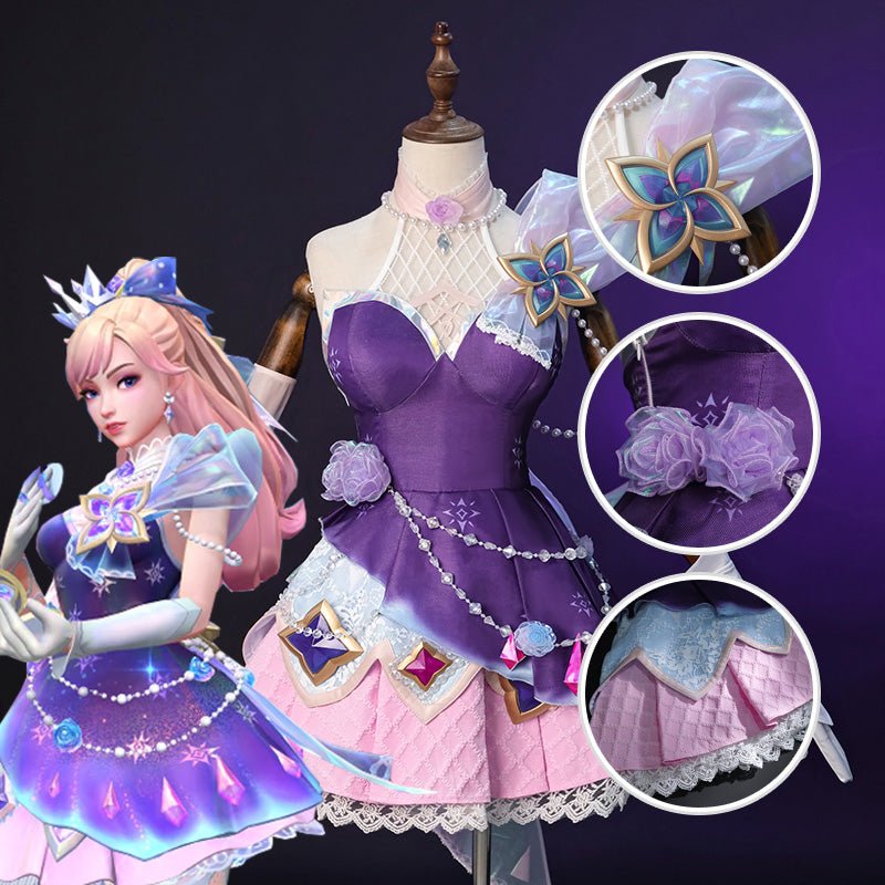 【48HR SHIP】L - email Wig LOL League of Legends Prestige Crystal Rose Lux Cosplay Costume Wig Kit - lemailwigs