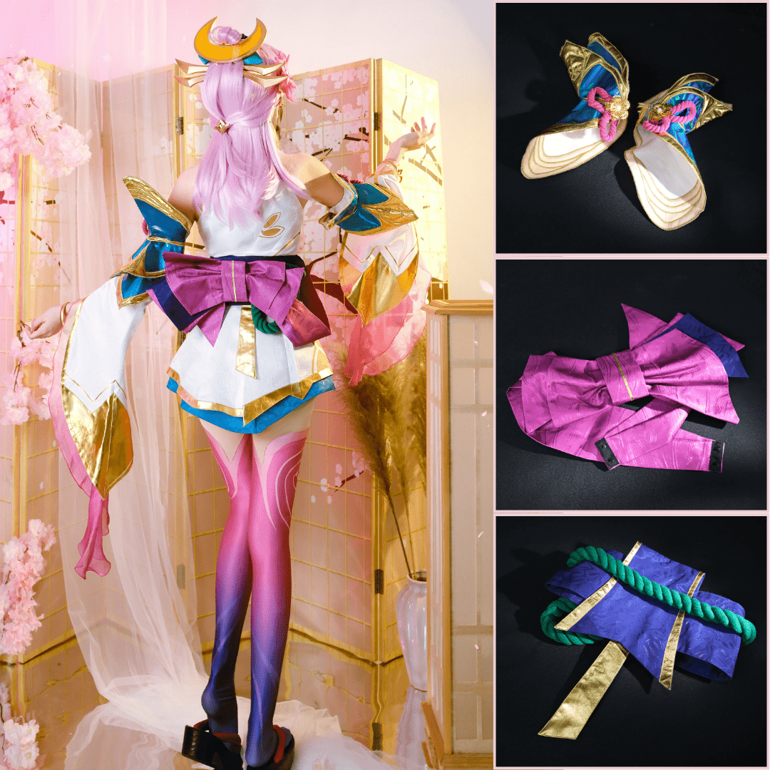 【48HR SHIP】L - email Wig Prestige Spirit Blossom Lux Cosplay Costume LOL Outfit - lemailwigs