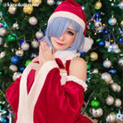 【48HR SHIP】L - email Wig Re: ZERO - Starting Life in Another World Rem Ram Fanart Christmas Cosplay Costume - lemailwigs