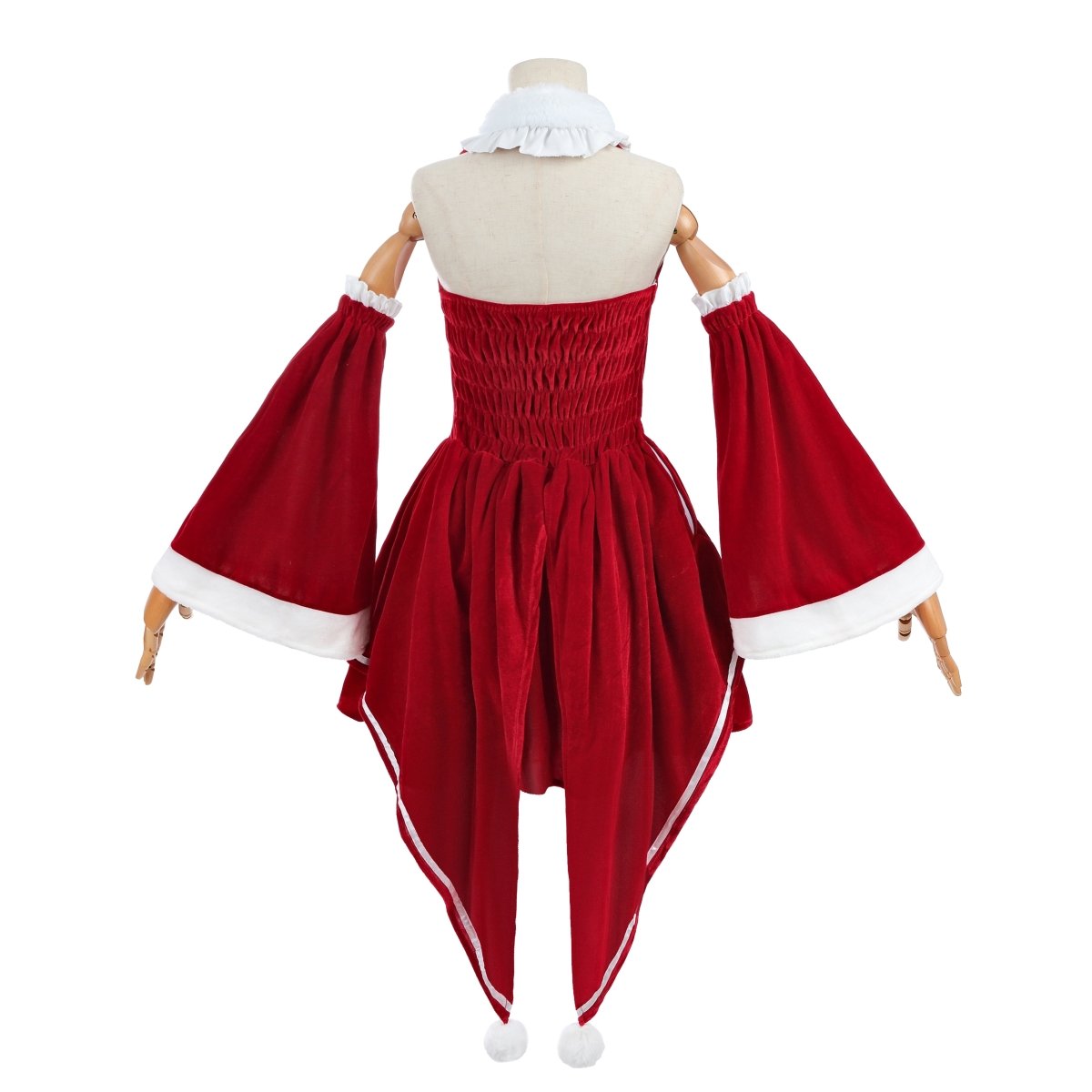【48HR SHIP】L - email Wig Re: ZERO - Starting Life in Another World Rem Ram Fanart Christmas Cosplay Costume - lemailwigs