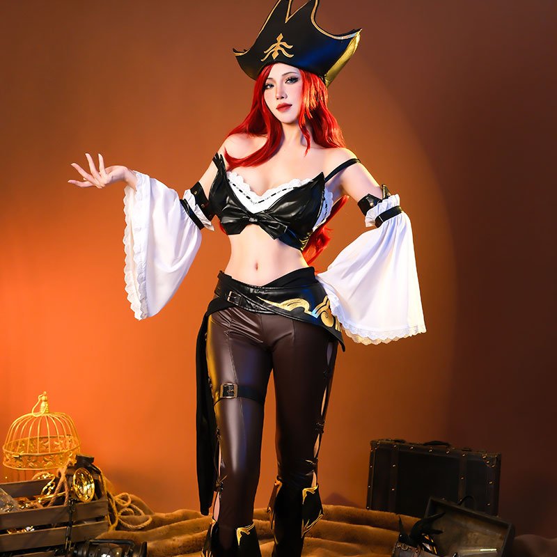 【48HR SHIP】Lemail Wig LOL Miss Fortune Cosplay Costume - lemailwigs
