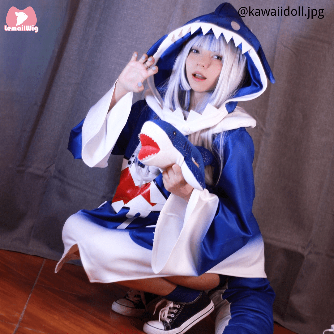 【48HR SHIP】Lemailwig Hololive Vtuber Gawr Gura Cosplay Wigs - lemailwigs