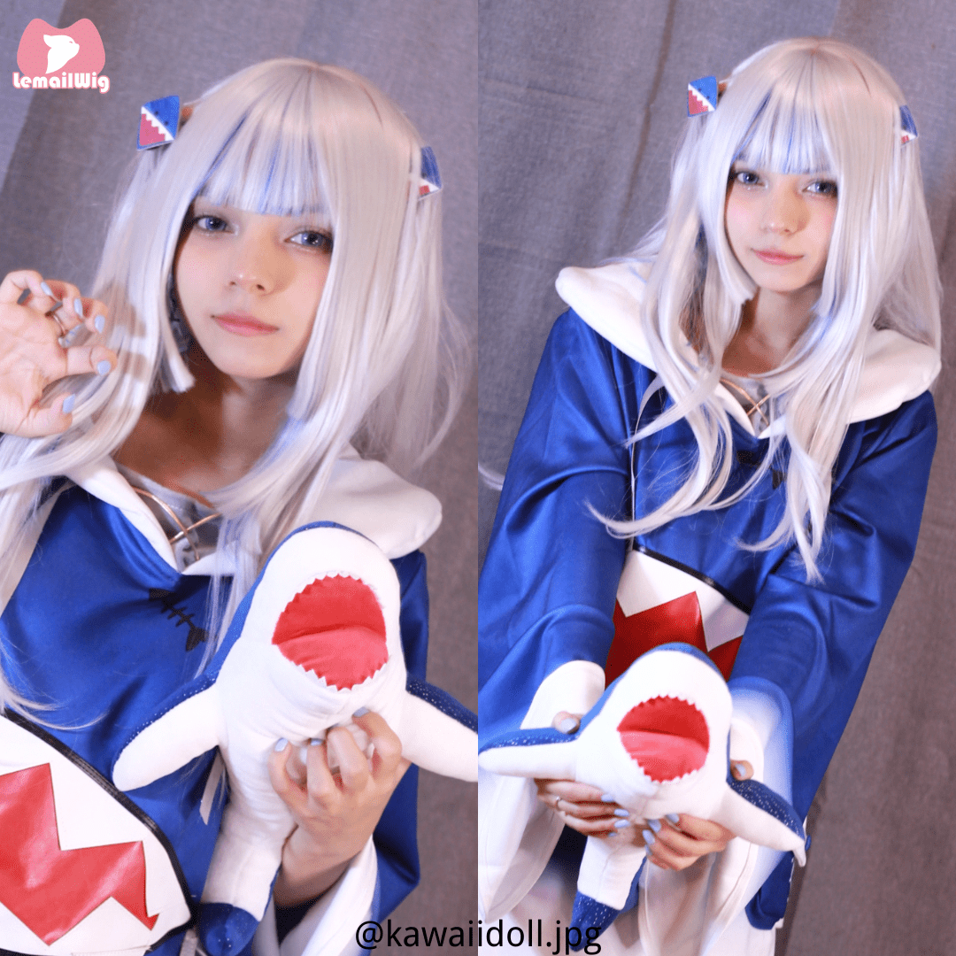 【48HR SHIP】Lemailwig Hololive Vtuber Gawr Gura Cosplay Wigs - lemailwigs