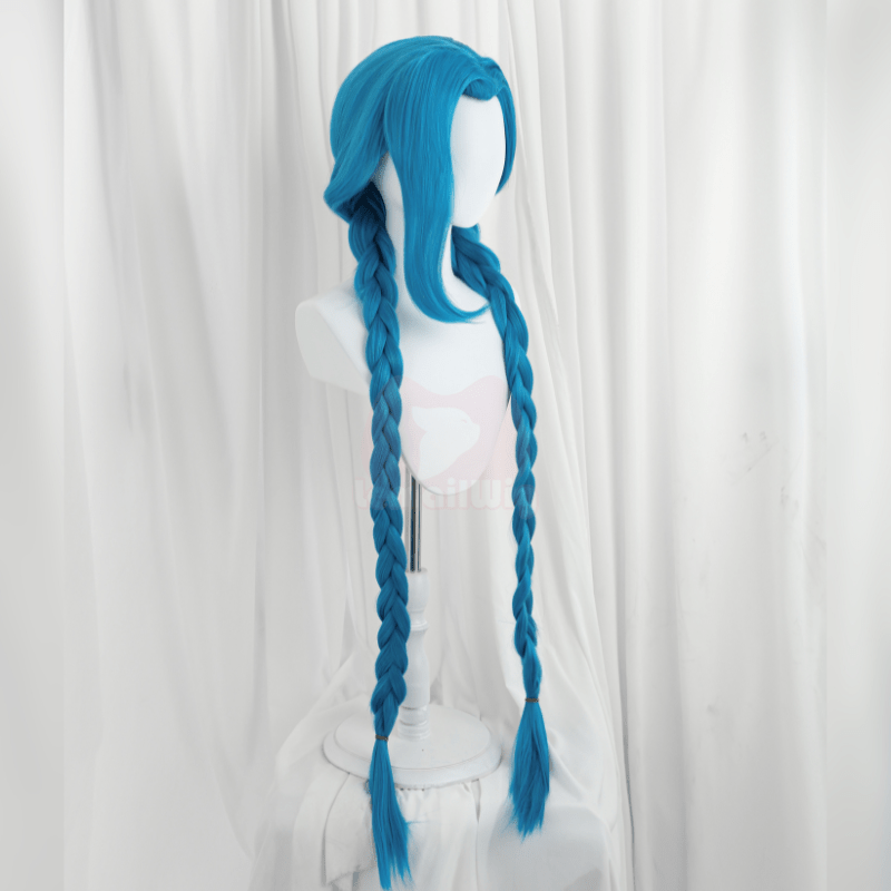 【48HR SHIP】Lemailwig LOL Jinx 130cm Long Blue Color Straight Cosplay Wig - lemailwigs