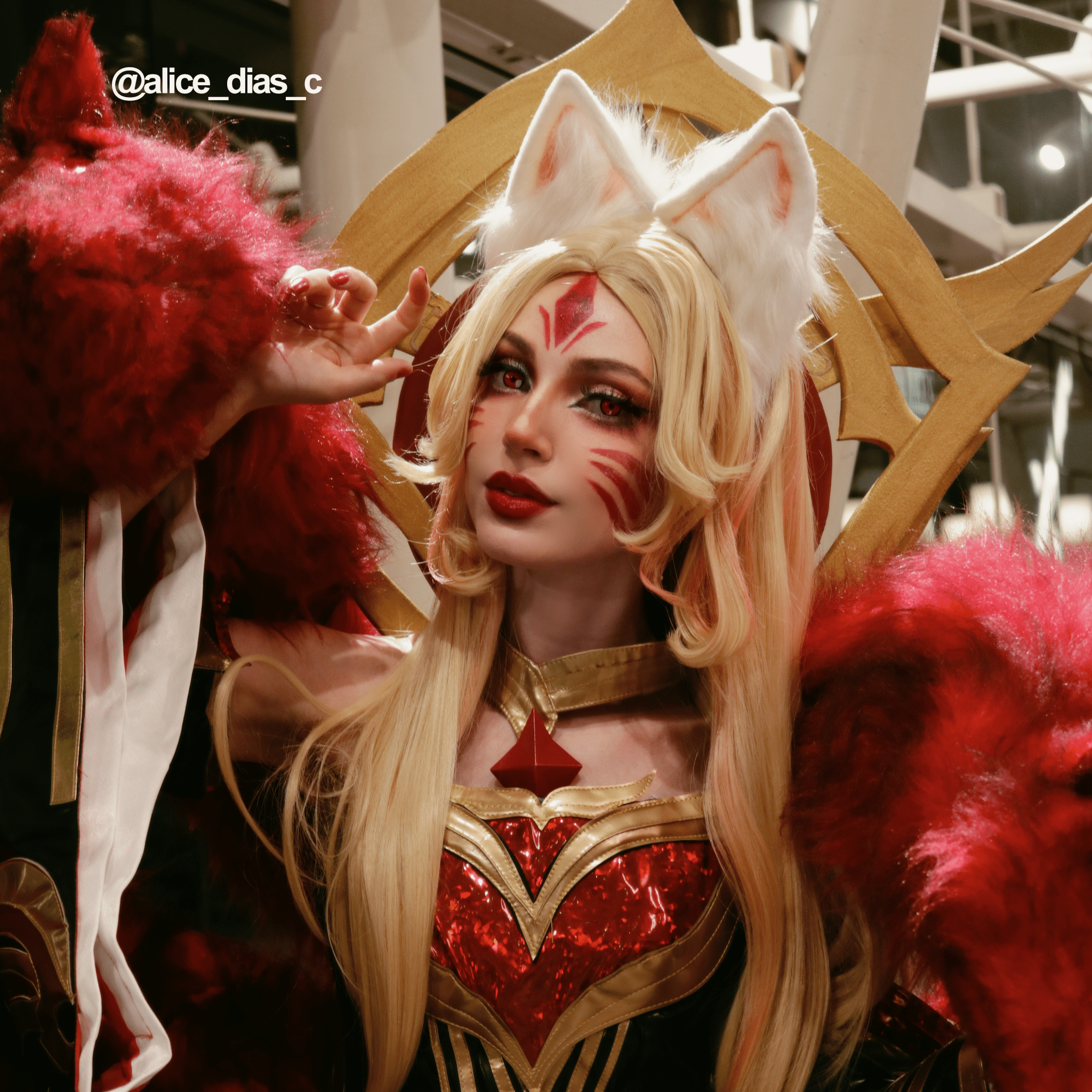 【48HR SHIP】LOL League of Legends Immortalized Legend Ahri White Cosplay Wig - lemailwigs